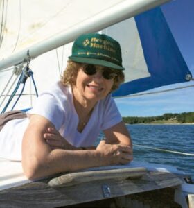 woman on sailboat