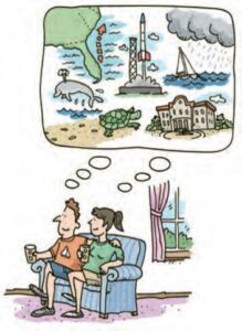 couple sitting on couch daydreaming