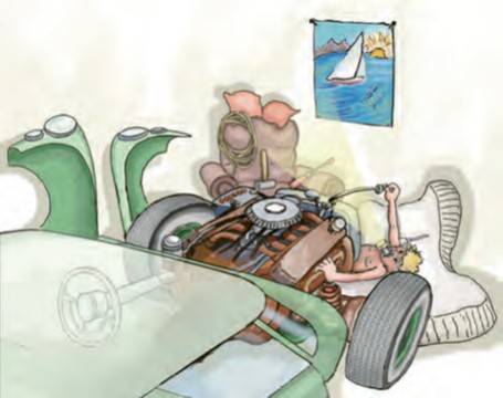 cartoon drawing of car