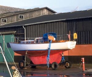 sailboat out of water