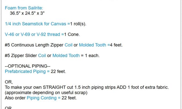 Box Cushion Fabrication — The Sailrite Way