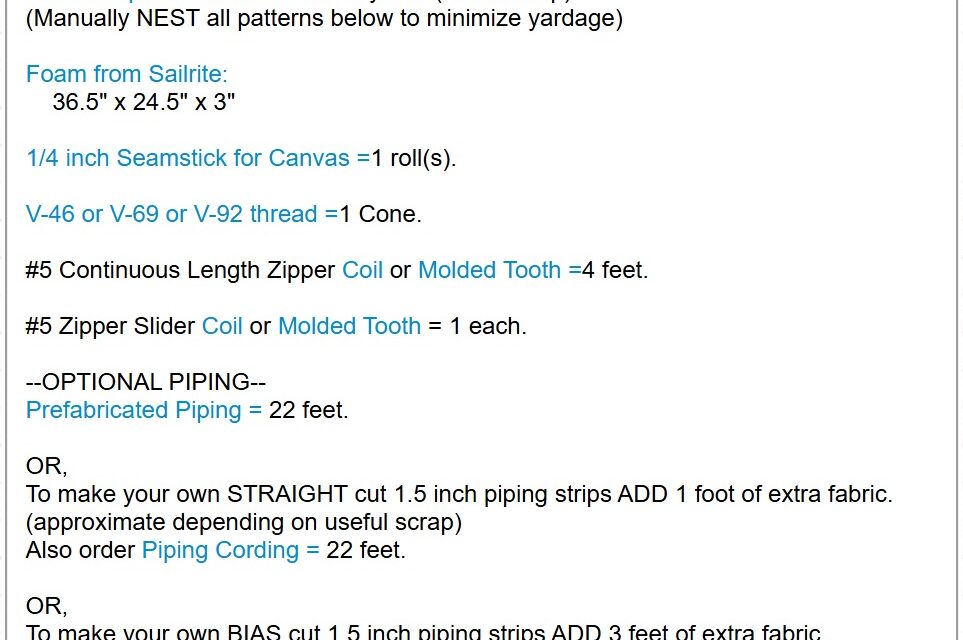 Box Cushion Fabrication — The Sailrite Way