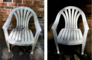 before and after over dirty chair