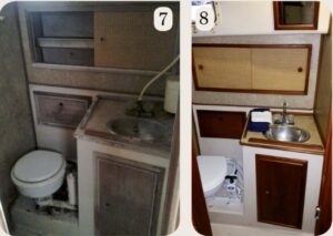 before and after boat head