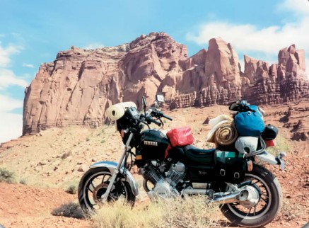 motorcycle in desert