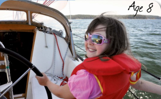 child on boat