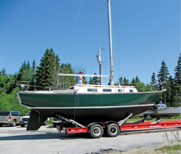 sailboat on trailer