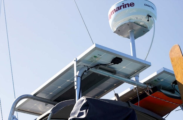 solar panels on bimini