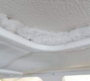 toweling placed in gap