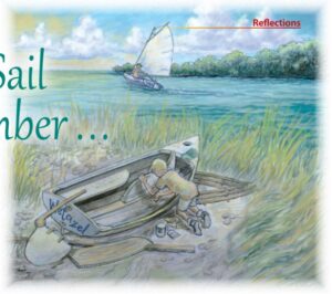 illustration of a boy with a boat