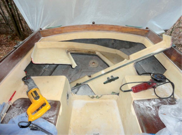 boat modification in process