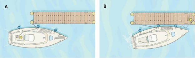 illustration of boat at dock