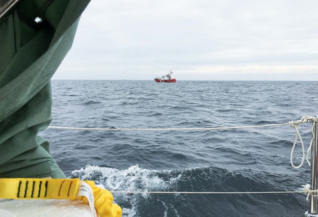 coast guard in the distance