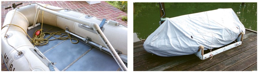 dinghy with cover