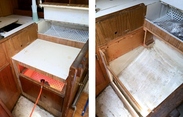 cabinet modification on boat