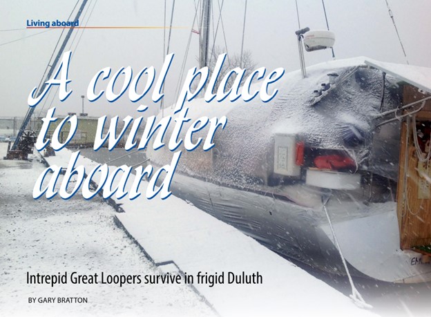 boat wrapped for winter