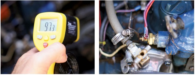 infrared thermometer and temperature sending unit