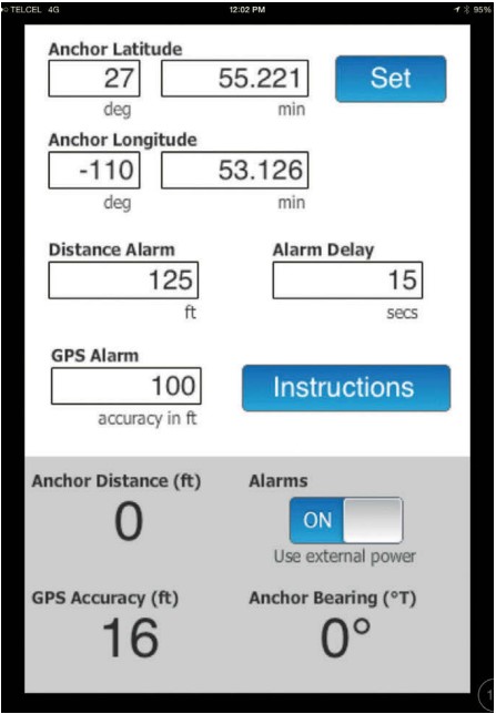 anchor alarm program