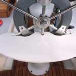 Table for one, anyone? Jack’s ingenious spoke-supported table provides that extra place setting for occasions when the regular cockpit table isn’t quite large enough.