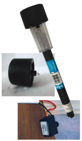 A solar yard light, at top, contributes key components for a darkness-actuated switch for an LED anchor light. An off-the-shelf photo switch mounted on a window can control an incandescent light in the same way, above.