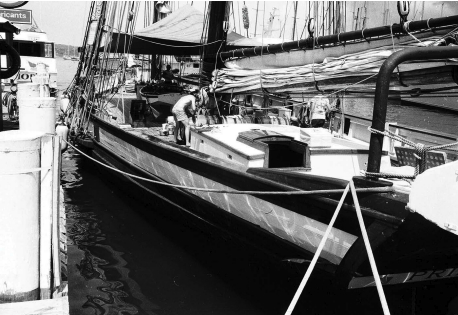 Alan and his family had socialized with the crew of the beautifully maintained and managed replica, Pride of Baltimore, in Gibraltar in 1985. She foundered in the weather system that created the uncomfortable conditions Alan and his family encountered on passage to the Bahamas.