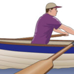 When the blades come out of the water at the end of the power stroke, dropping the wrists feathers them for the return stroke.