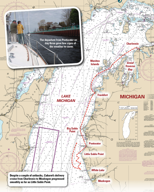 Departure and Map of the Cabaret's Voyage