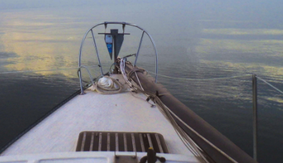 As Matt and Penny, Brian’s volunteer delivery crew, set out early on the morning of day two, the weather on Lake Erie looked ominous.