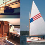 When George and Kathy Damerel found their catboat she was in need of some work, above. After her refit, George and his friend Tom Kennedy took Katnip for a sail on Lake Hopatcong, main photo.