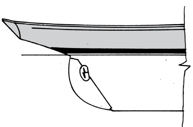 drawing of boat hull