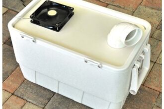 It’s not exactly a box full of cold air, but Clarence’s cabin cooler behaves very much like one.