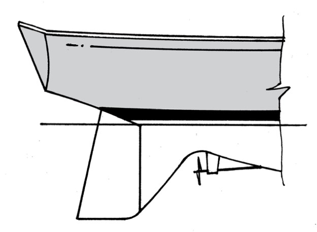 drawing of boat hull
