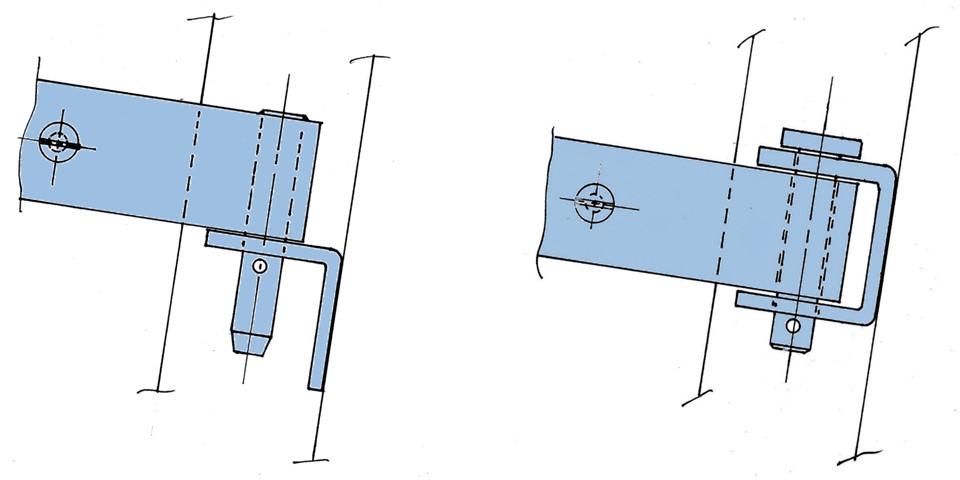 drawings of transom-mounted pintle and gudgeon