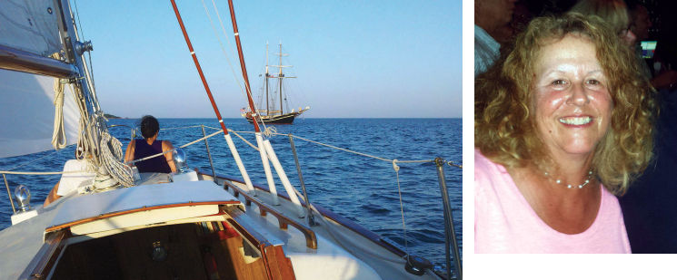 Hado, at left, needed a fair bit of work before Joy, below, could put her into charter, but her classic looks and ease of handling make her an ideal platform for showing people the pleasures of sailing.