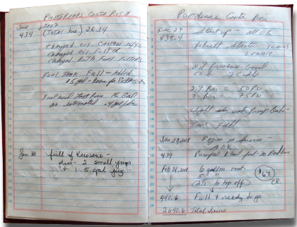 . . . and the inside pages detail every maintenance task performed and the date.