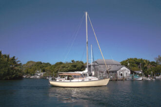 During most of Yellowbird’s restoration, John and Terry kept her at Whidden’s Marina, a remnant of “Old Florida” in Boca Grande. She certainly adds to the picturesque scene.