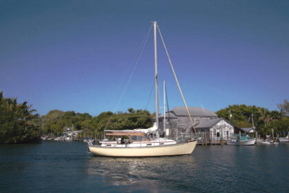 During most of Yellowbird’s restoration, John and Terry kept her at Whidden’s Marina, a remnant of “Old Florida” in Boca Grande. She certainly adds to the picturesque scene.