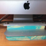 Image of a computer monitor on a foam pad