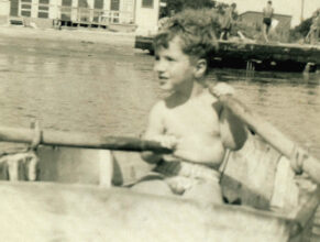 Jerry at about age 5 in his first very own boat