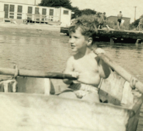 Jerry at about age 5 in his first very own boat