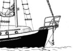 This anchor has been cleared and is ready to drop the moment the boat is in position. It’s also high enough out of the water to not be swept into the hull.
