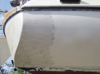 The ink-based guide coat contrasted nicely with the white primer.