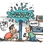 Illustration of cleaning a knotmeter