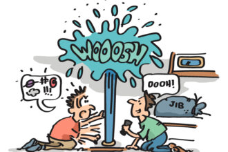 Illustration of cleaning a knotmeter