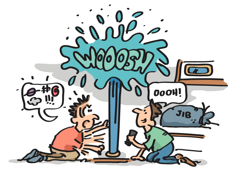 Illustration of cleaning a knotmeter