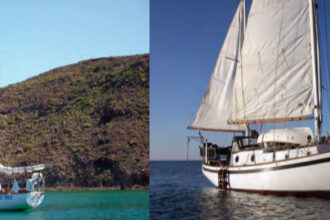 Doug Wilson cruised aboard his Mariner 31, Cactus Tree, in the Sea of Cortez, top of page. Tom Kucera’s Mariner 32, at left, was built in 1970 or ’71. He bought her in Mexico and had her trucked to Sausalito, California, where he has undertaken a three-year refit. Tom says that when they took the mast down, “the first turnbuckle exploded,” a clear demonstration of the long-term effect warm salt water has on rigging terminals. Now, he says, he doesn’t get nearly enough time sailing on San Francisco Bay.