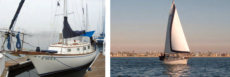 The 1977 Fuji 32 Sunshine, owned by Dee Schumacher and Joan Lyon (who passed away last April), was the feature boat in Good Old Boat, July 2011. Her home port is Alamitos Bay, California.