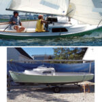 Nathan was first attracted to the O’Day Mariner as a teenager. Later in life he acquired one to sail, at top, and restore, above.