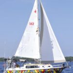 Rob and Gabi Hoffman base their Westerly Pageant 23, Ladyship, on Kentucky Lake and trailer her to other cruising grounds. The, er, unusual paint job was professionally done for an Interlux paint promotion.