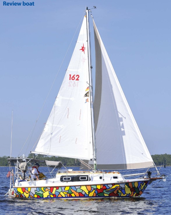 Rob and Gabi Hoffman base their Westerly Pageant 23, Ladyship, on Kentucky Lake and trailer her to other cruising grounds. The, er, unusual paint job was professionally done for an Interlux paint promotion.